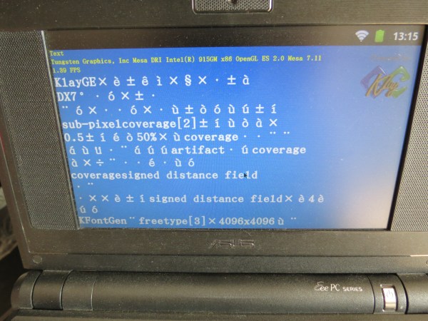 KlayGE Text on Android x86